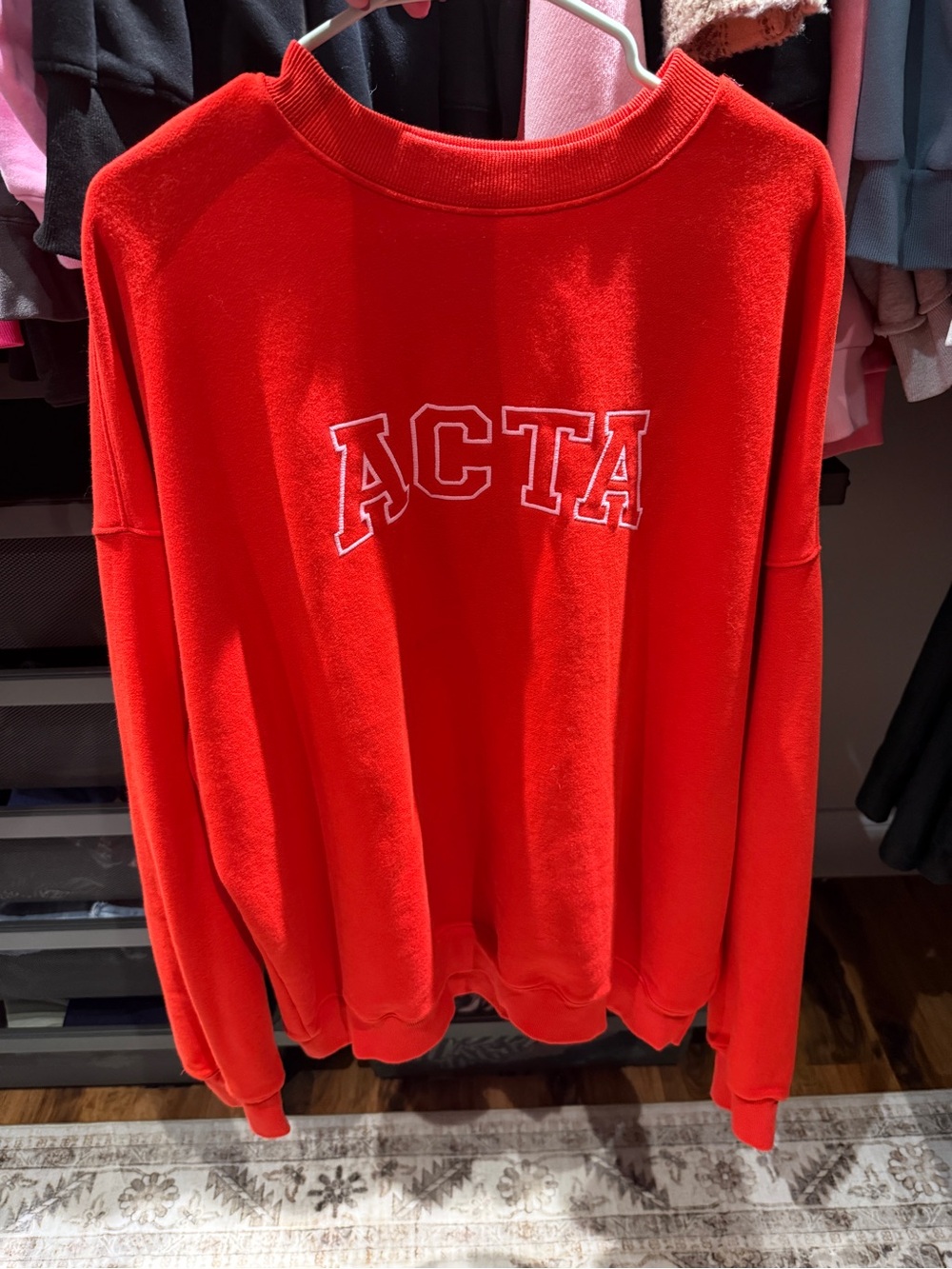 Red ACTA Crewneck Sweater
